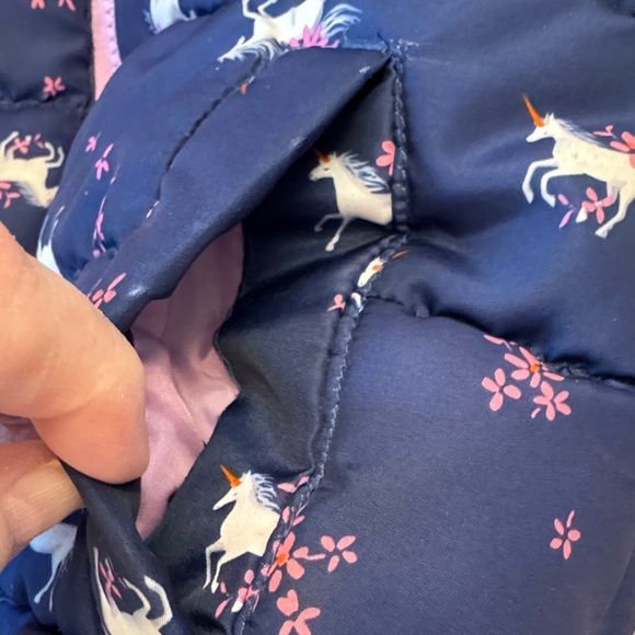 Jumping Beans Purple Unicorn Puffer Jacket - Picture 7 of 11